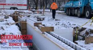 Photo of insulated concrete foundation